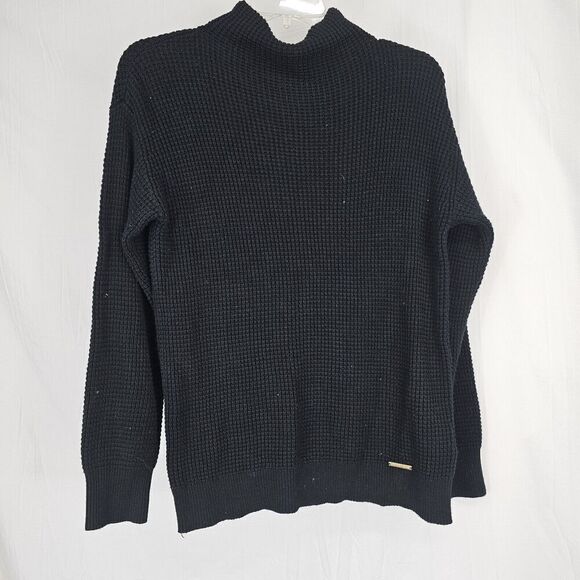 Michael Kors Black Pullover Sweater Waffle Texture Women's Size Small - Picture 1 of 5